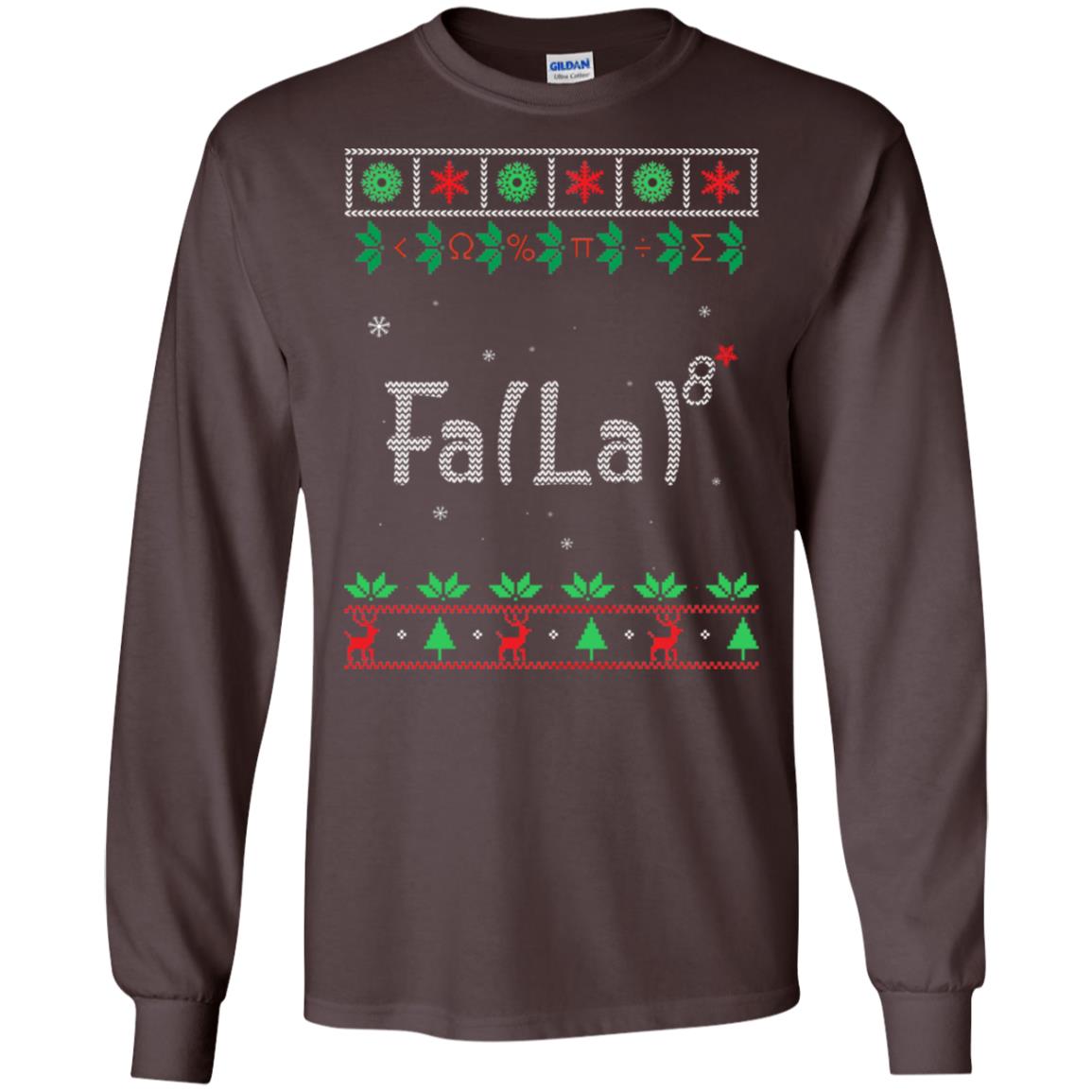 Fa La La La Mathematics X-mas Gift Shirt Dark Chocolate