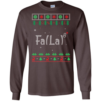 Fa La La La Mathematics X-mas Gift Shirt Dark Chocolate