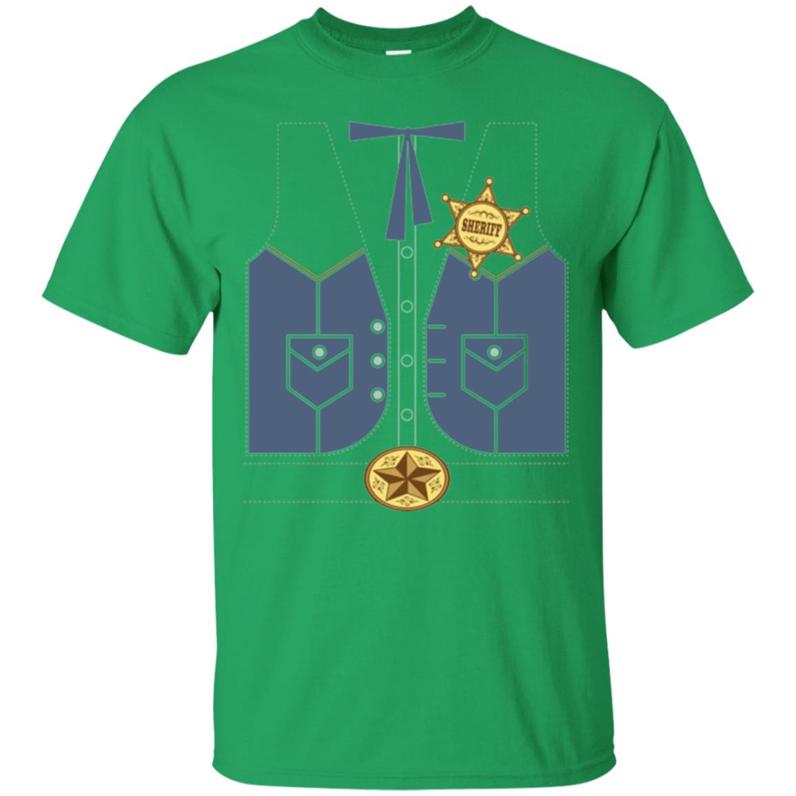 Western Cowboy Sheriff T-shirt Irish Green