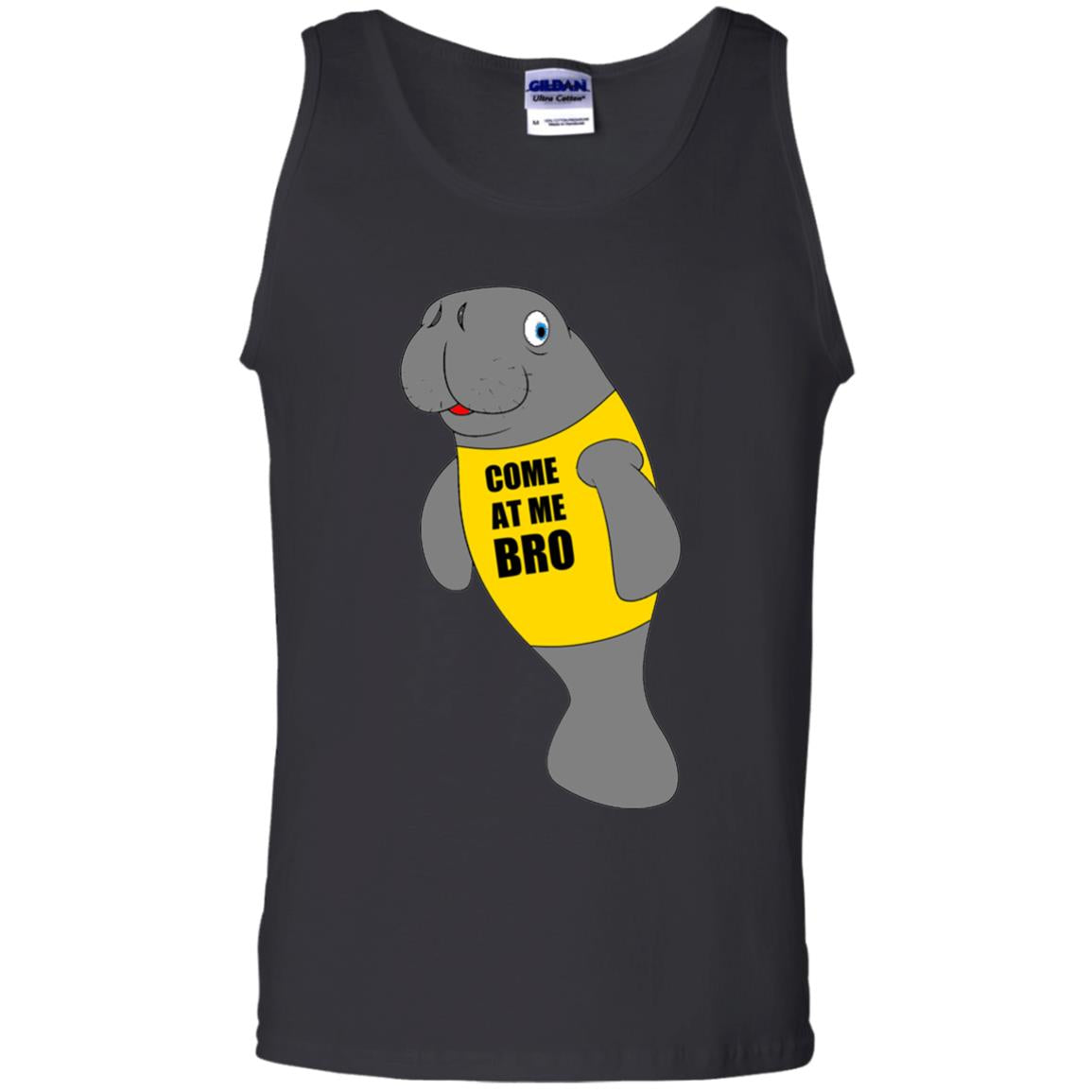 Manatee Novelty Come At Me Bro T-shirt Black
