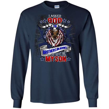 God Sent Me My Veteran Son Daddy T-shirt Navy