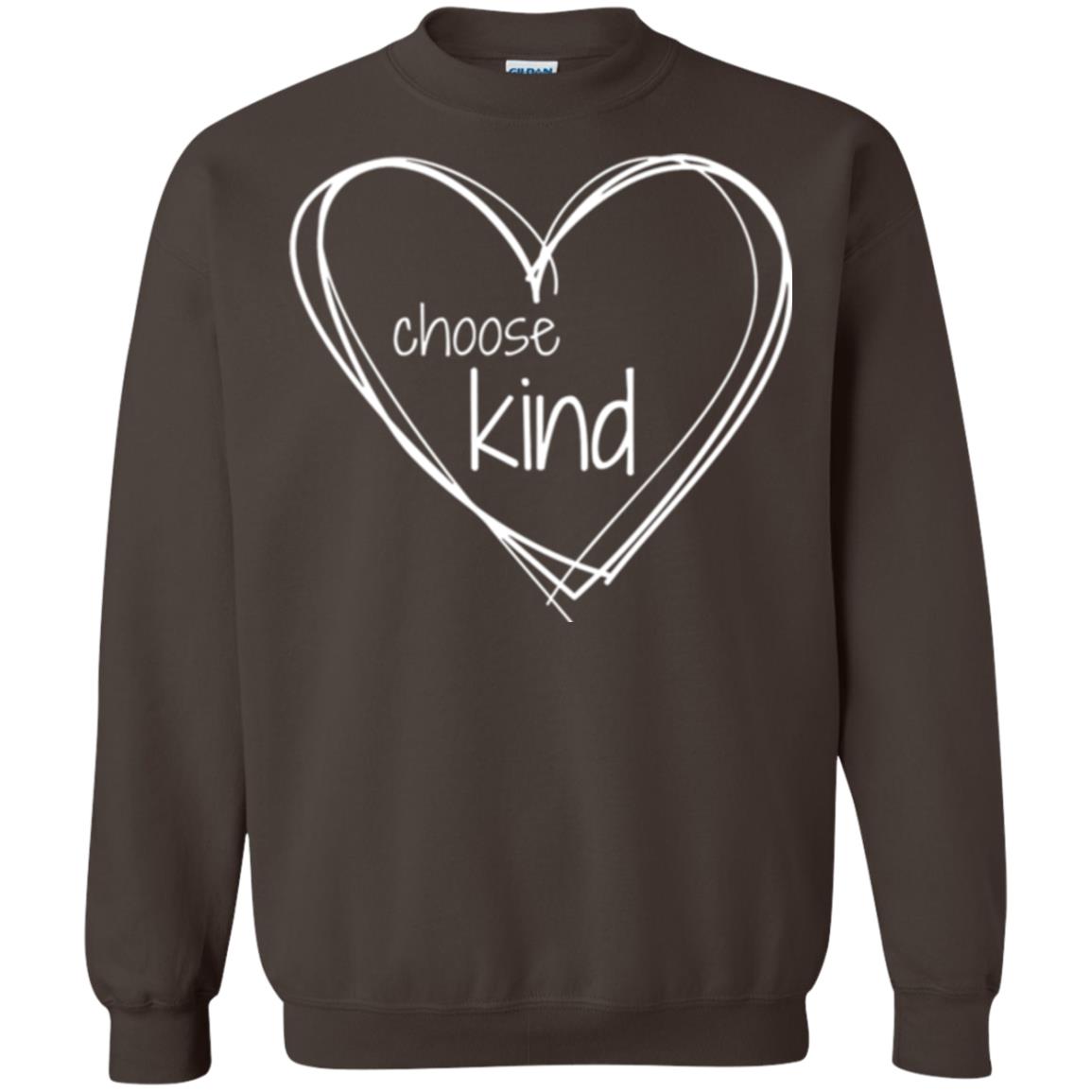 Anti-bullying T-shirt Choose Kind In White Heart Dark Chocolate