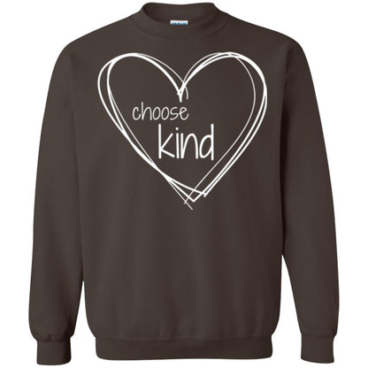 Anti-bullying T-shirt Choose Kind In White Heart Dark Chocolate