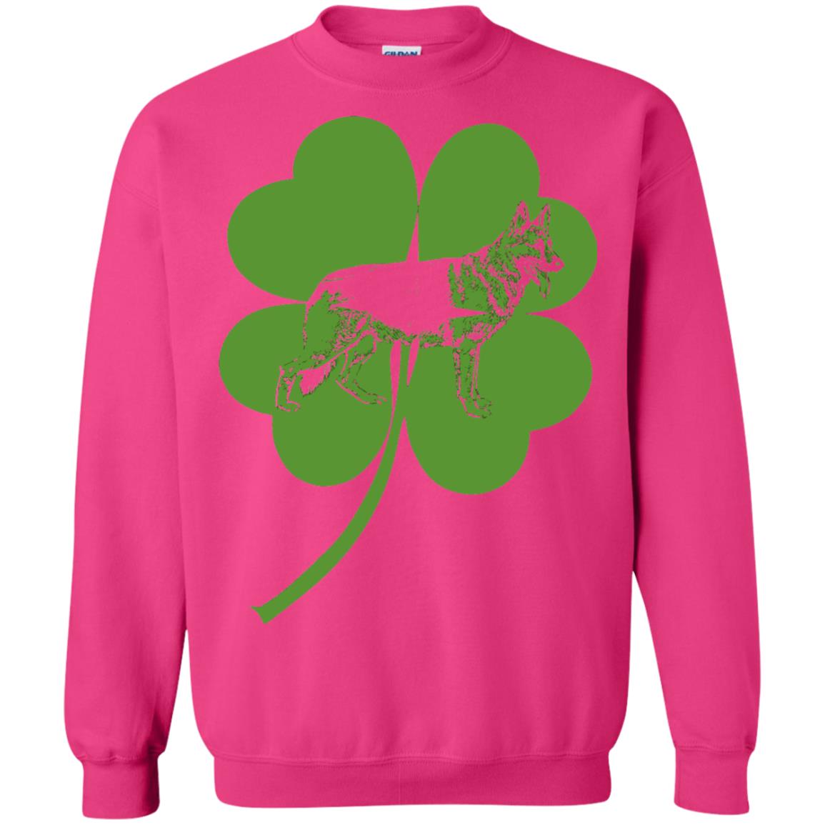 German Shepherd Saint Patrick_s Day T-shirt Heliconia