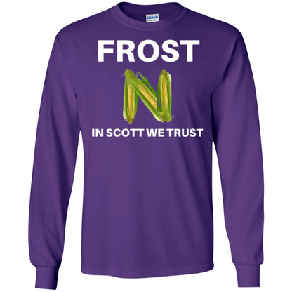 Frost Scott We Trust Nebraska Football Coach T-shirt Purple