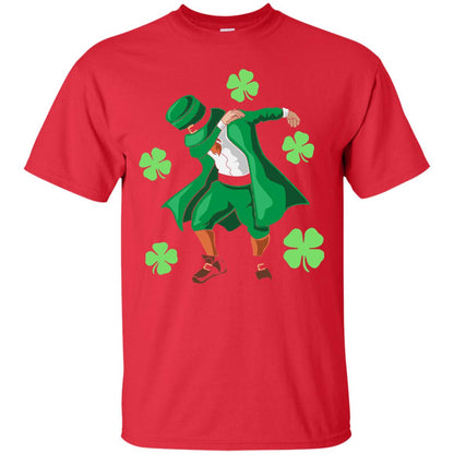 Funny Dabbing Leprechaun St. Patricks Day T-shirt Red
