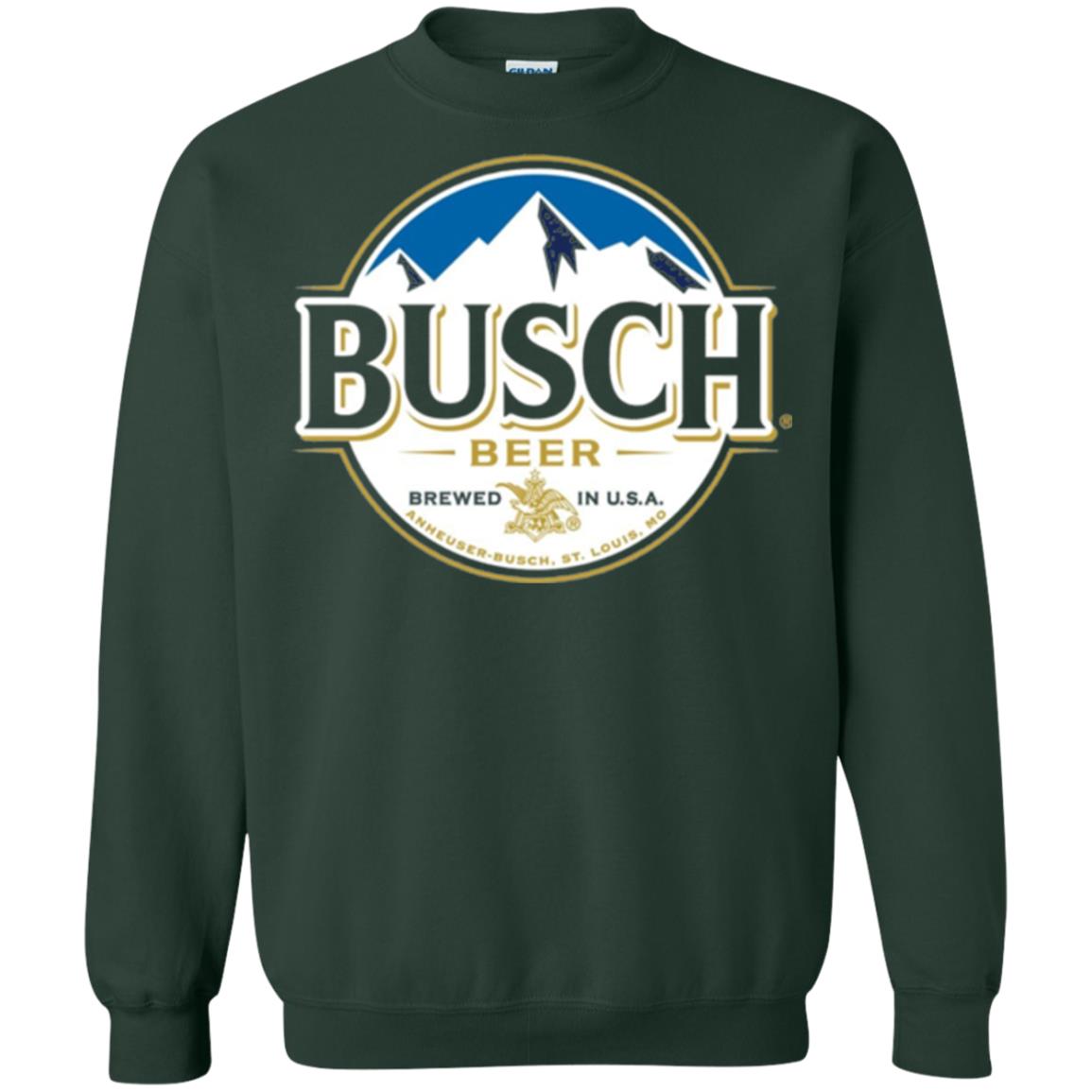 Beer Lovers T-shirt Busch Beer Forest Green
