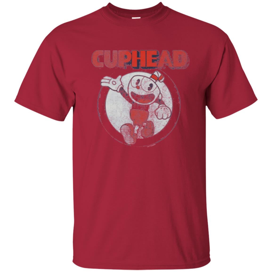 Cuphead T-shirt Cuphead Waving Circle Portrait Cardinal