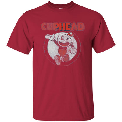 Cuphead T-shirt Cuphead Waving Circle Portrait Cardinal