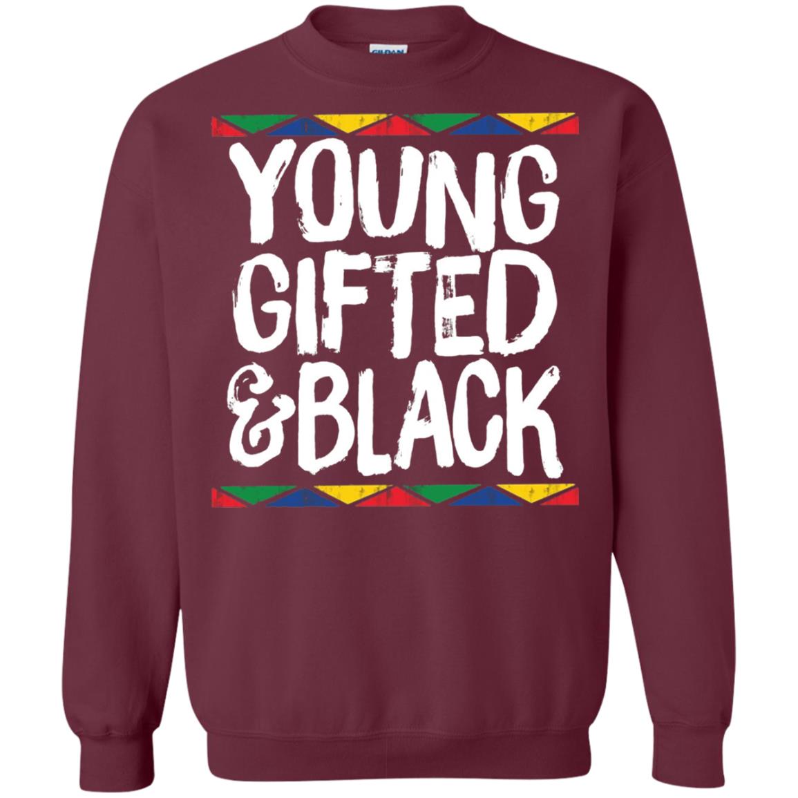 African Pride History Heritage T-shirt Young Gifted And Black Maroon
