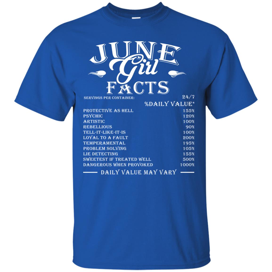 June Girl Facts Facts T-shirt Royal