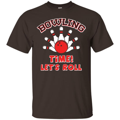 Bowling Lover T-shirt Time Let’s Roll Dark Chocolate
