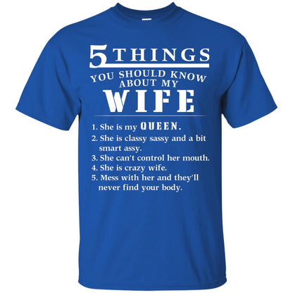 5 Things You Should Know About My Wife Husband T-shirt Royal