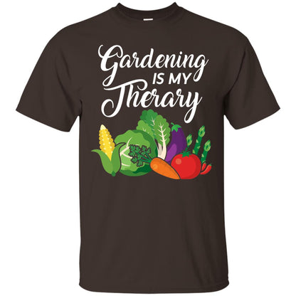 Gardening Is My Therapy Best Idea Shirt For Gardener Dark Chocolate