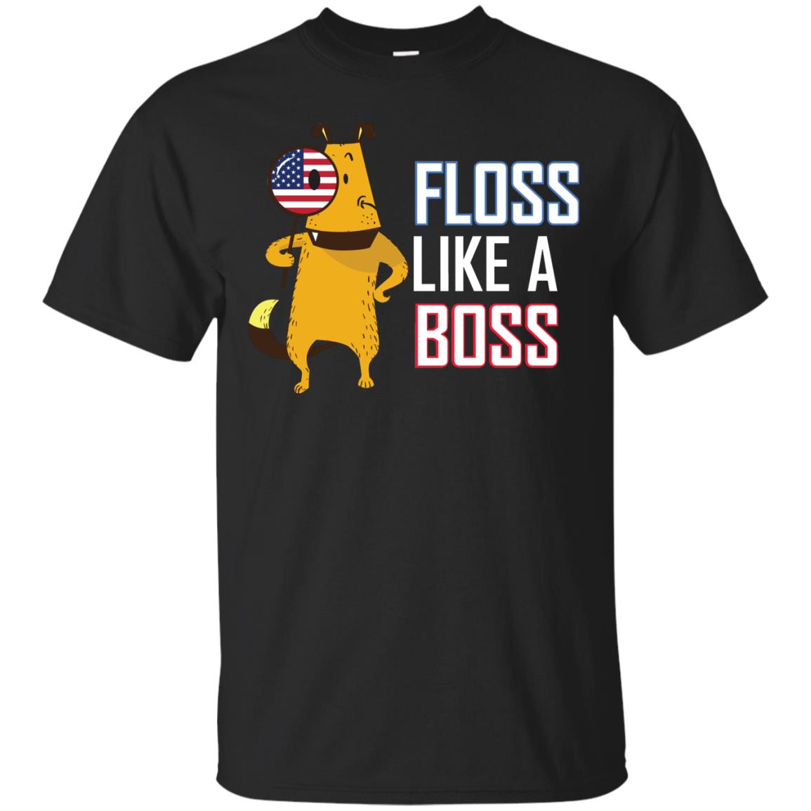 Floss Like A Boss Dog Shirt Black