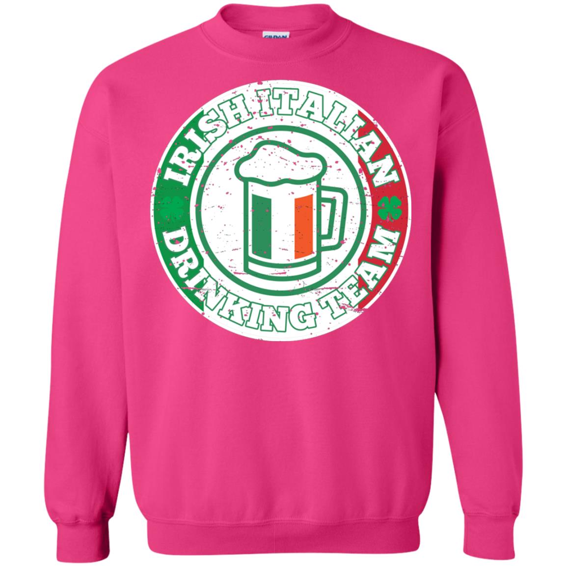 Irish Italian Drinking Team Italy Flag St Patrick_s Day T-shirt Heliconia