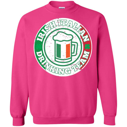 Irish Italian Drinking Team Italy Flag St Patrick_s Day T-shirt Heliconia