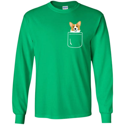 Puppy Dog Lover T-shirt Corgi In Your Front Pocket Irish Green