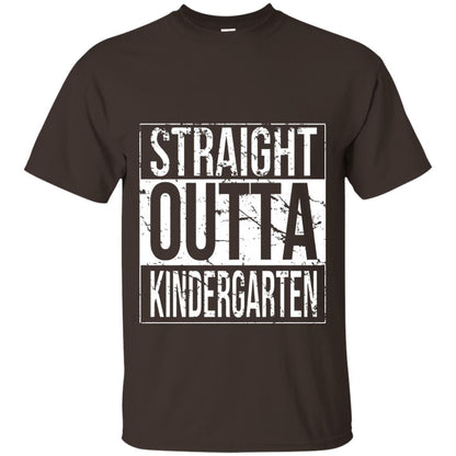 Kids Straight Outta Kindergarten T-shirt Dark Chocolate