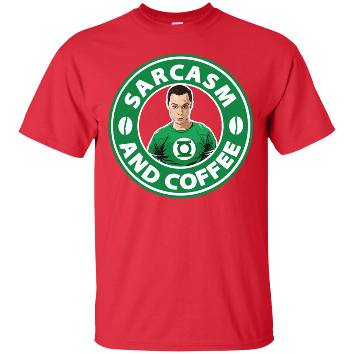 Sarcasm And Coffee T-shirt Red