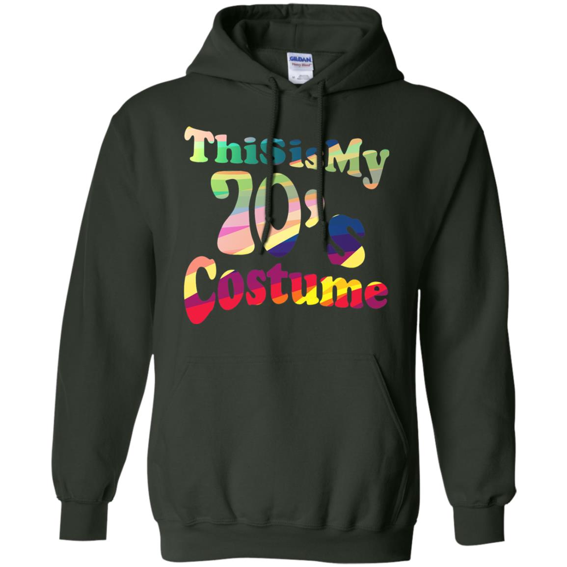70s Halloween Costume 70s T-shirt For Women Men Girls Forest Green