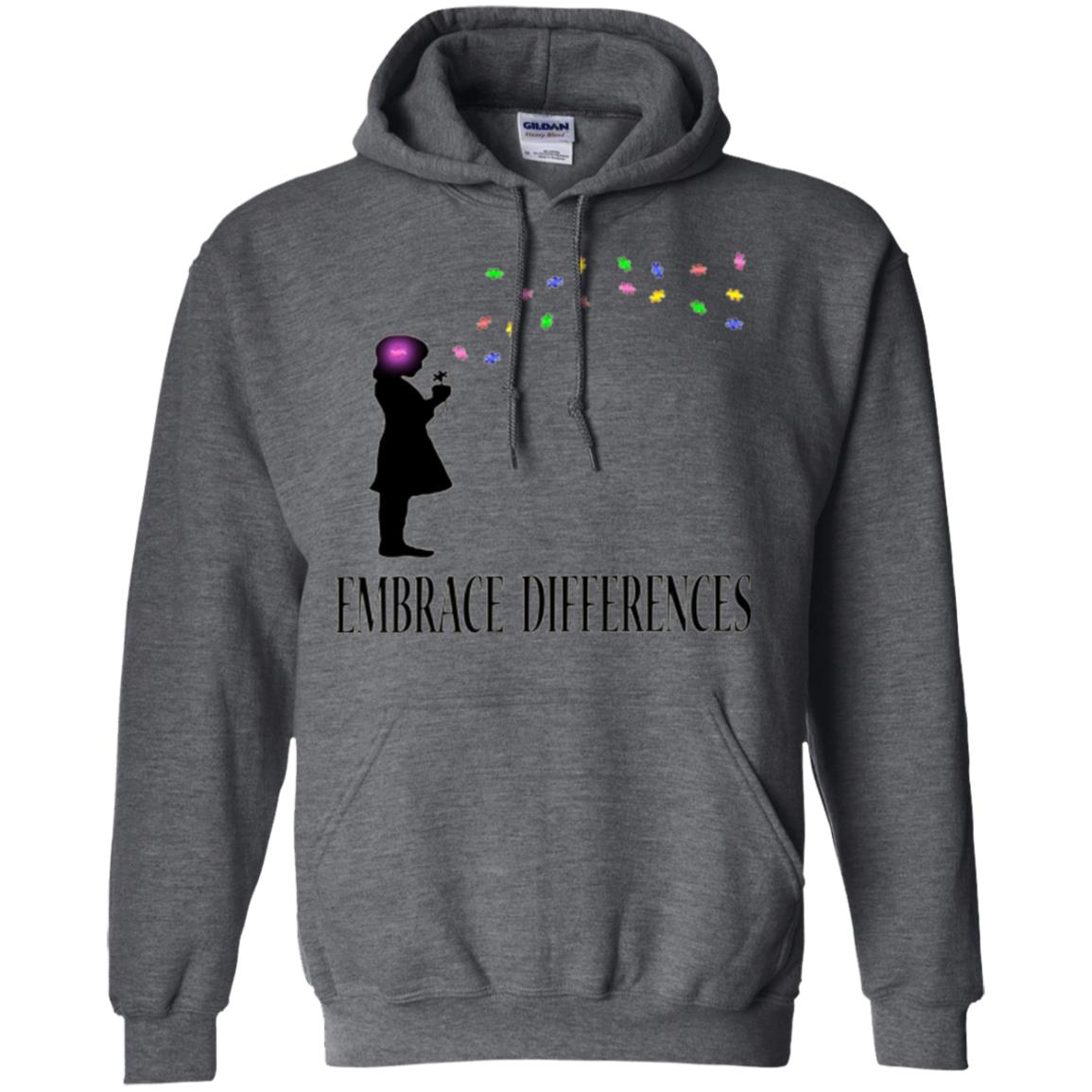 Embrace Differences Shirt Proud Autism Awareness T-shirt Dark Heather