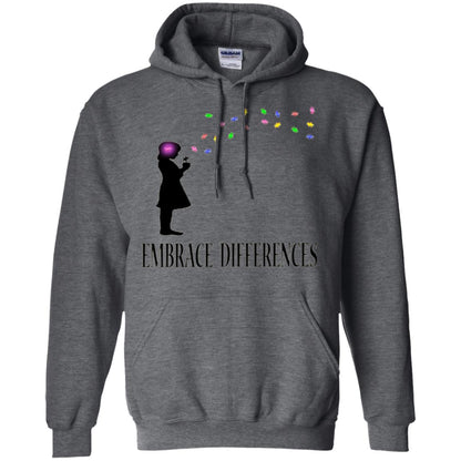Embrace Differences Shirt Proud Autism Awareness T-shirt Dark Heather