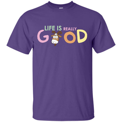 Life Is Really Good With My Cute Goat T-shirt Purple