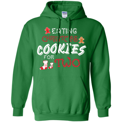 Christmas T-shirt Eating Christmas Cookies For Two Irish Green