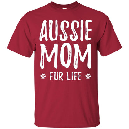 Aussie Mom Fur Life T-shirt Cardinal