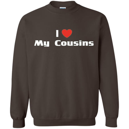 Family T-shirt I Love My Cousins Dark Chocolate