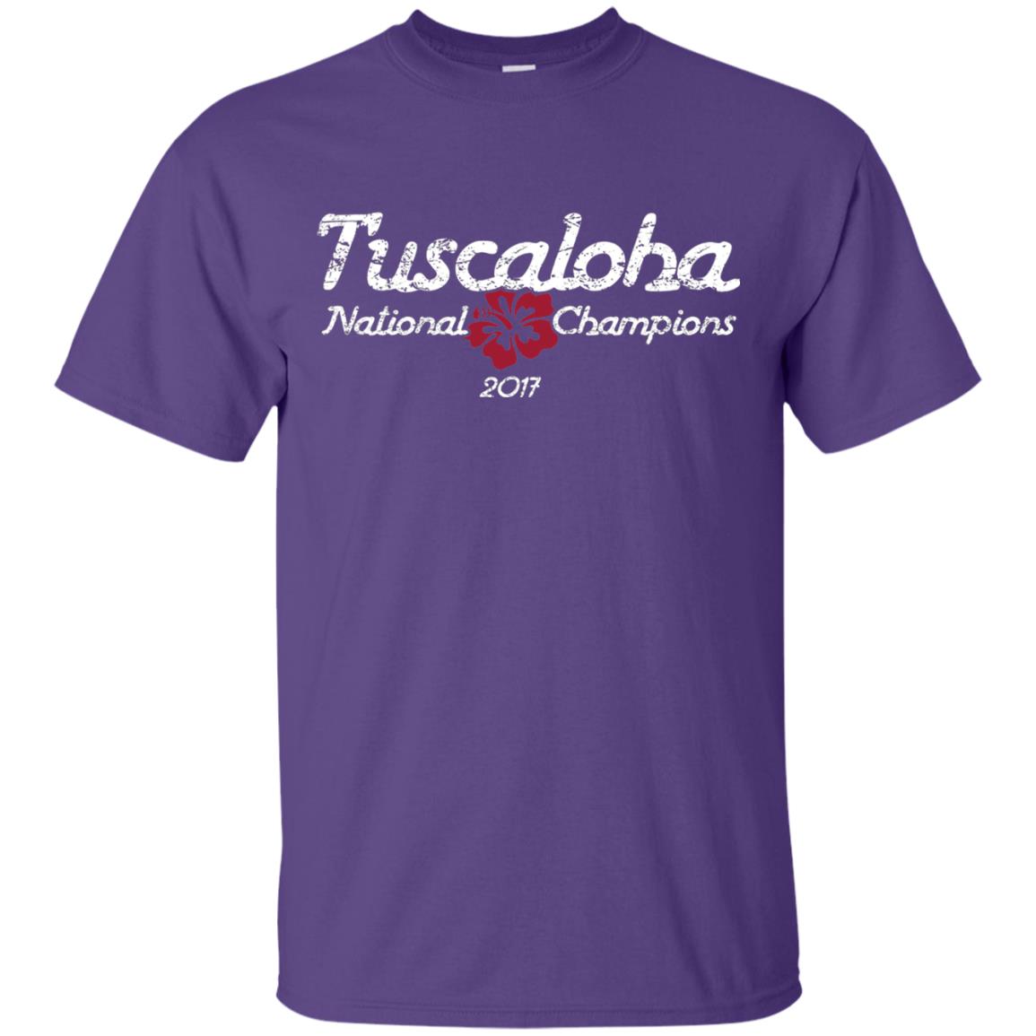 Football T-shirt Alabama Tuscaloha National Champions 2017 Purple