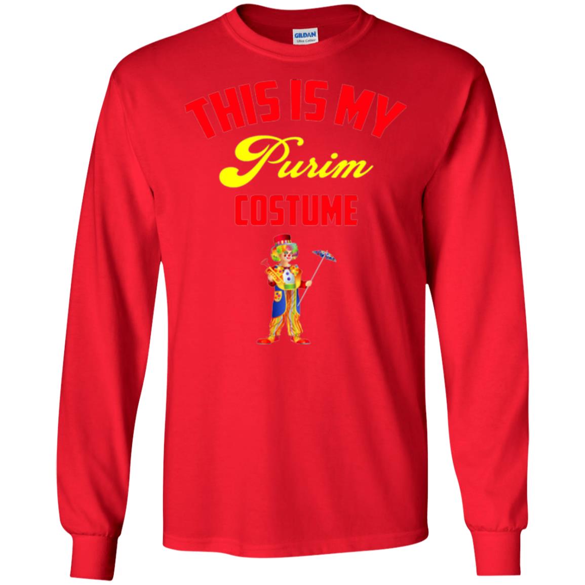 This Is My Purim Costume Purim Day T-shirt Red