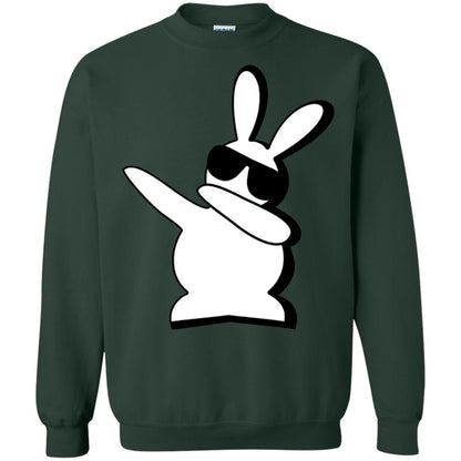 Dabbing Hip Hop Bunny Easter Shirt Forest Green