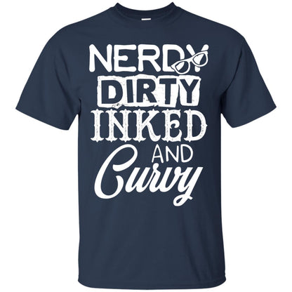 Nerdy Dirty Inked And Curvy Shirt Navy