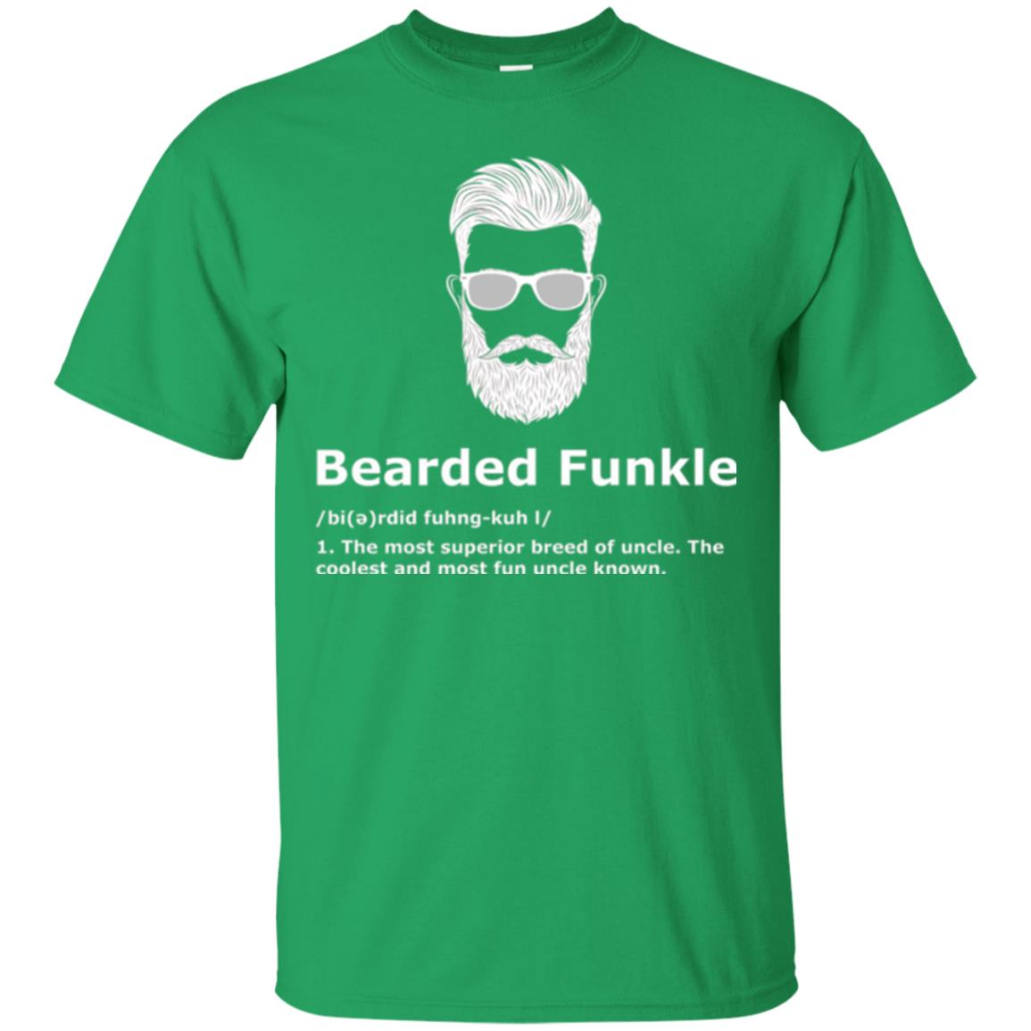 Funny Uncle T-shirt Bearded Funkle Irish Green