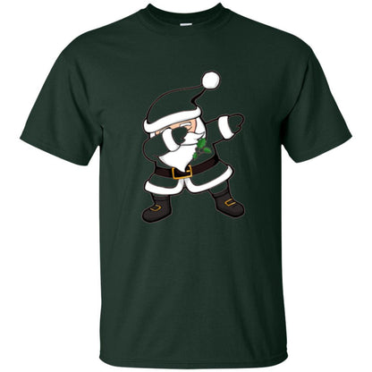 Merry Christmas T-shirt Dabbing Santa Claus Forest Green