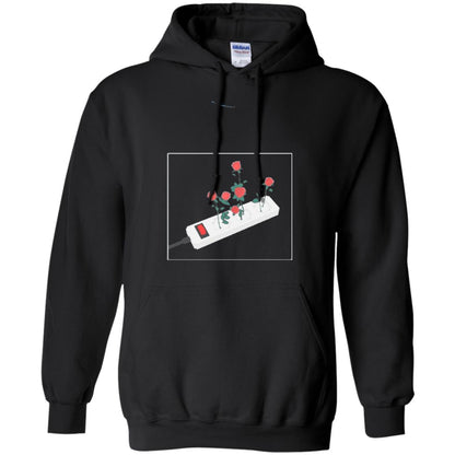 Flower Power Cute Art Aesthetic Vaporwave Digital Rose T-shirt Black