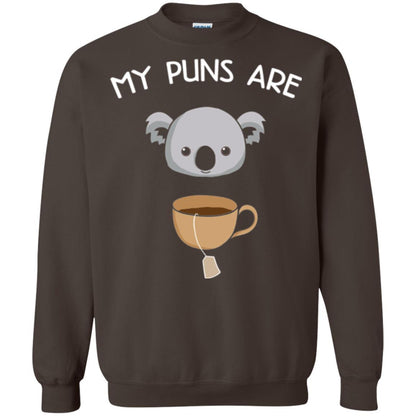 Animal Puns T-shirt My Puns Are Koala Tea Dark Chocolate