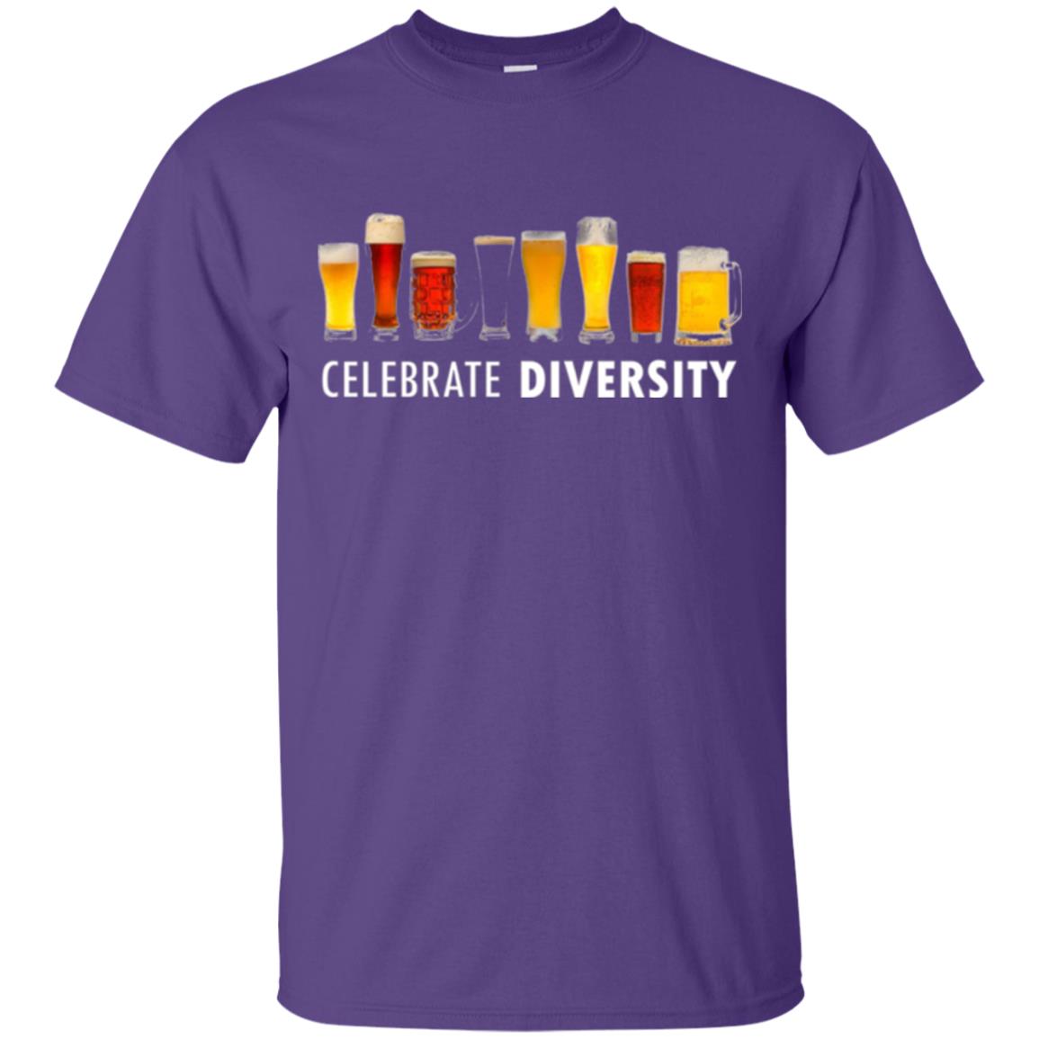 Beer Lovers T-shirt Celebrate Diversity Purple
