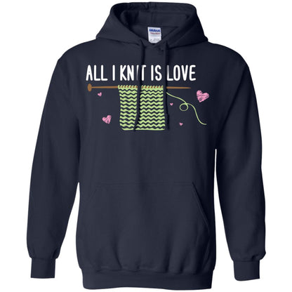 All I Knit Is Love Crocheting Lover Shirt Navy