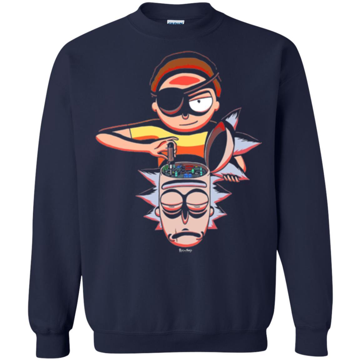 Film T-shirt Cartoon Lover Evil Morty Navy