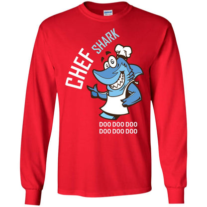 Chef Shark Doo Doo Doo Shirt For Cooker Red