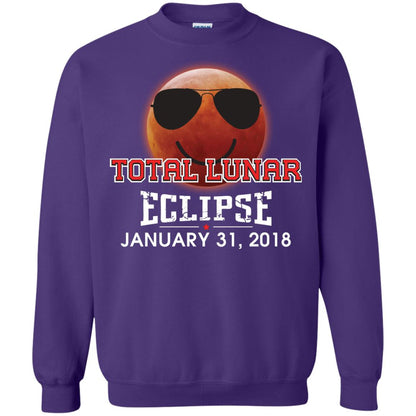 Blood Moon T-shirt Total Lunar Eclipse January 31. 2018 Purple
