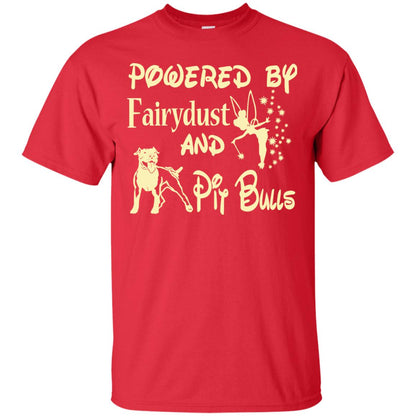 Powered Up Fairydust And Pit Bulls Dog Lover Shirt Red