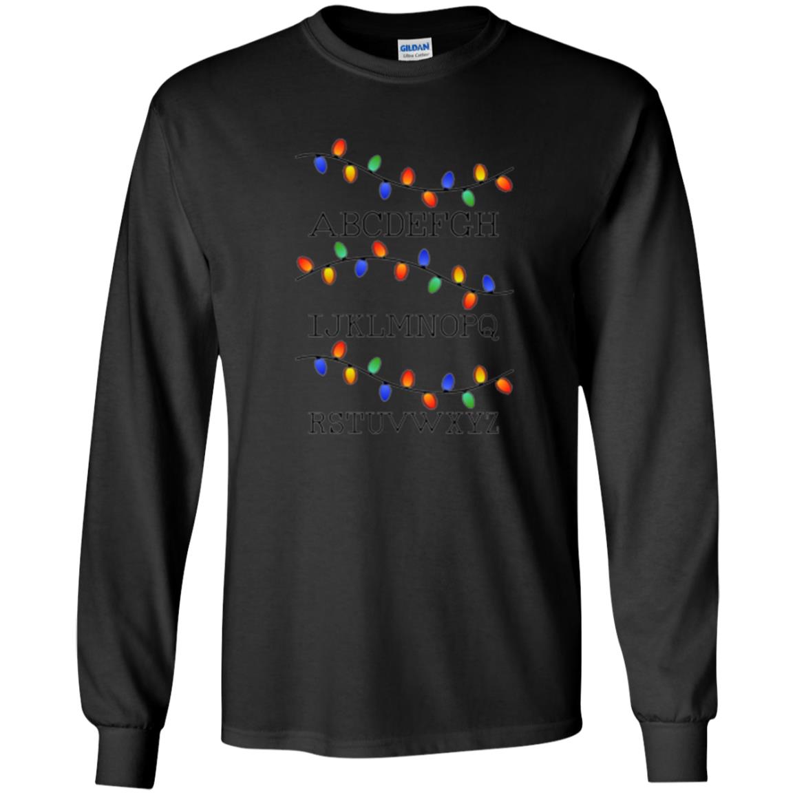 Christmas T-shirt Fairy Lights Black