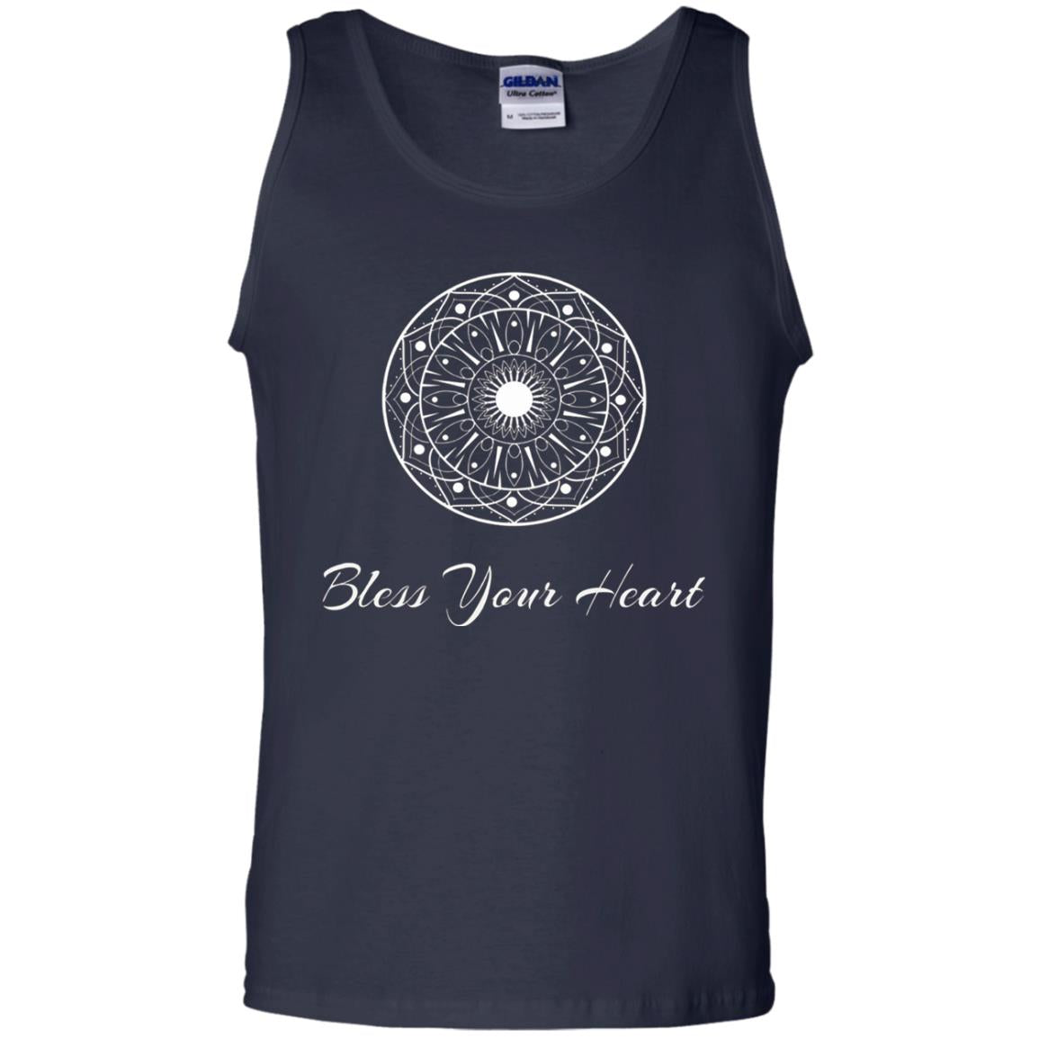 Bless Your Heart Mandala T-shirt Navy