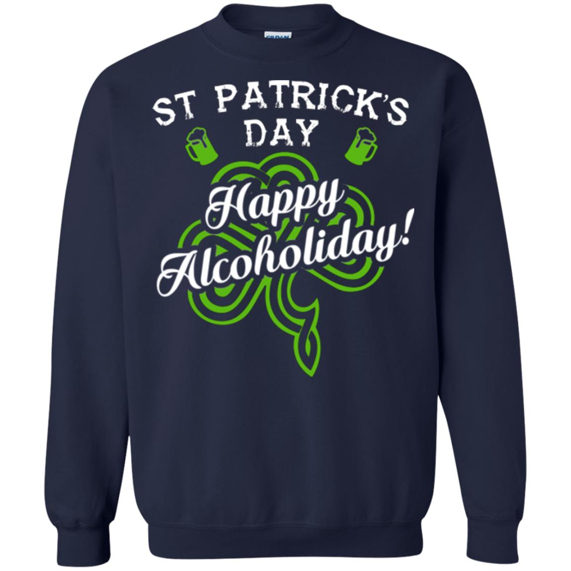 St. Patrick's Day T-shirt Happy Alcoholiday Navy