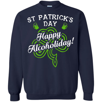 St. Patrick's Day T-shirt Happy Alcoholiday Navy