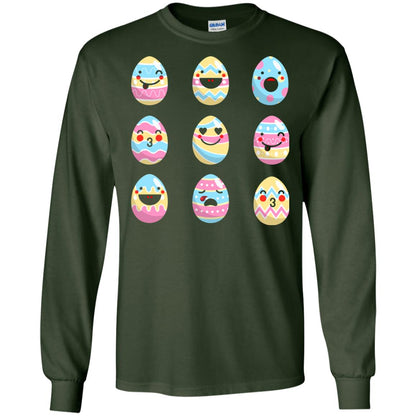 Egg Emoji Easter Happy Egg Hunt For Kids T-shirt Forest Green